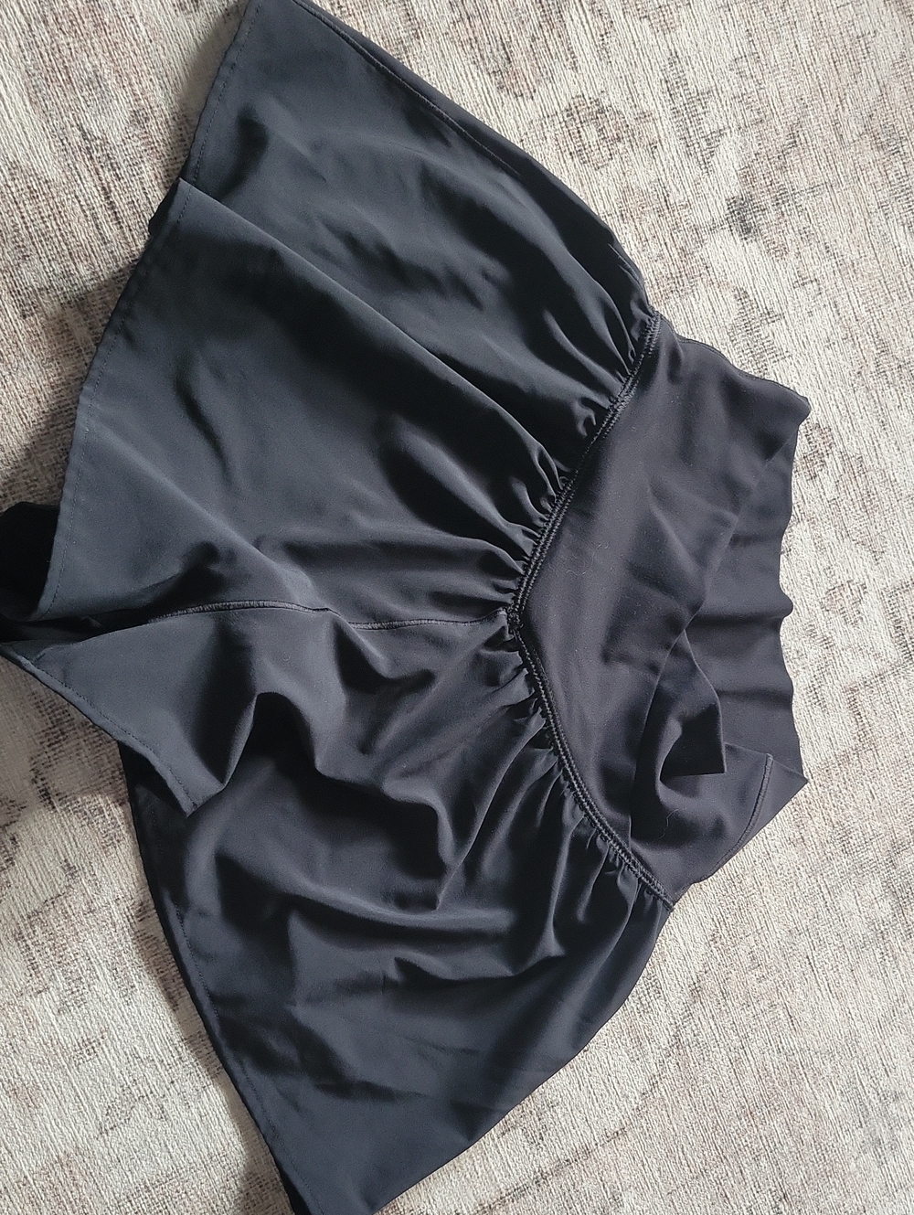 High-Waist Black Flared Skort for Girls